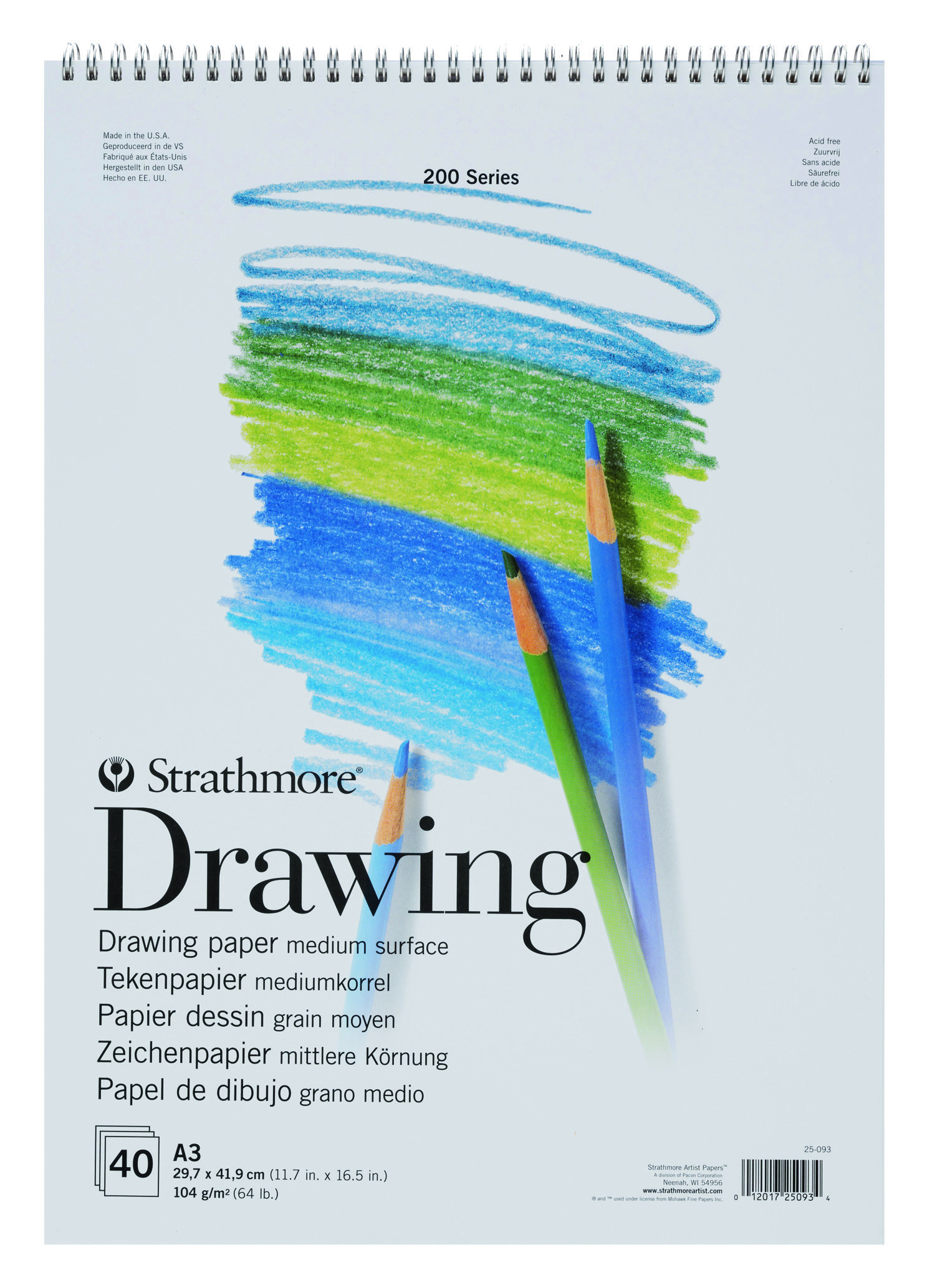 STRATHMORE SERIE200 DRAW PAD A3 40/104G#