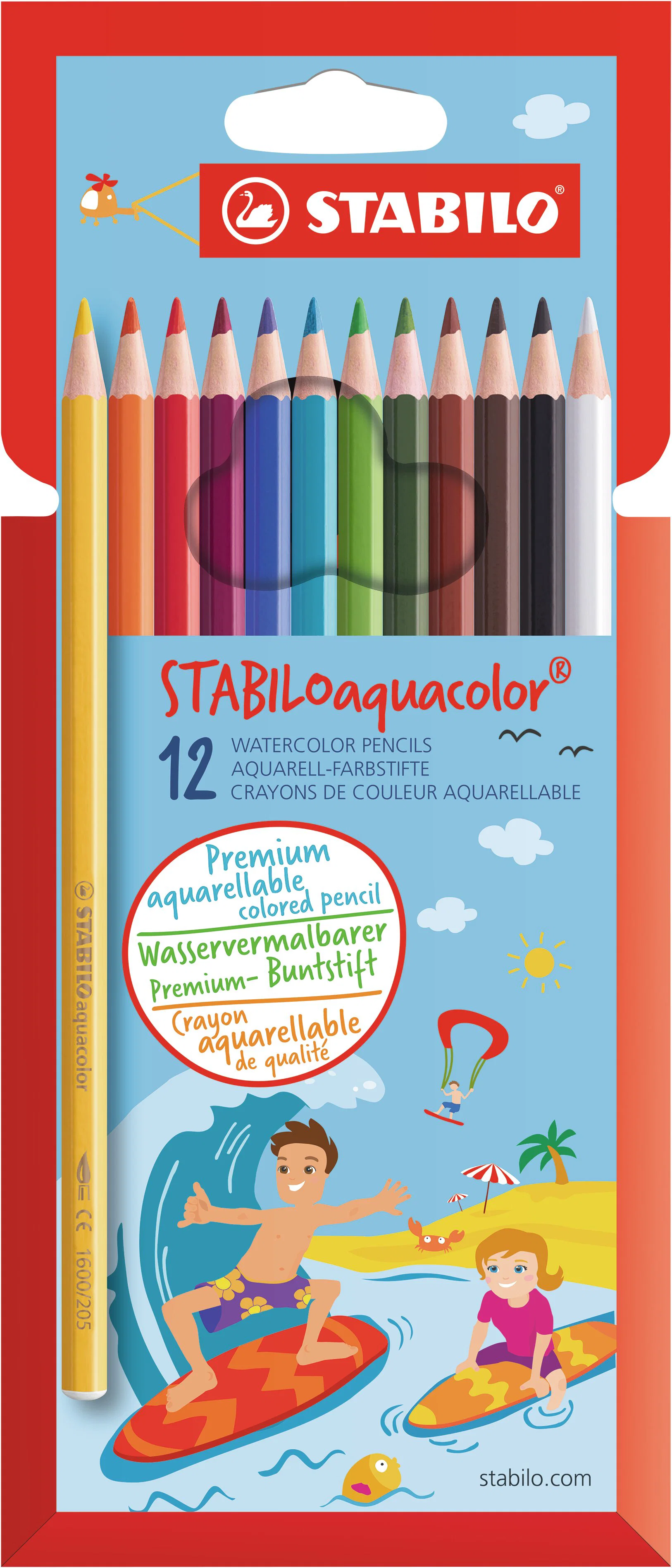 Stabilo Aquacolor Pencils Cardboard Wallet 12 Colors Thumbnail
