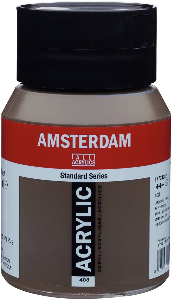 Amsterdam Standard Series Acrylic Jar 500 ml Raw Umber