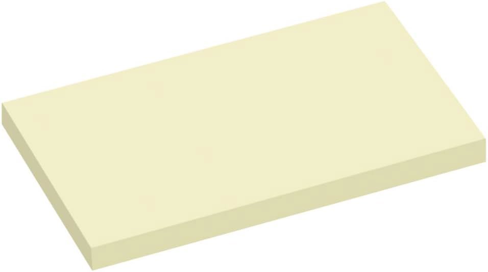 Sticky notes pad 100sh 75x125mm, Pastel Yellow
