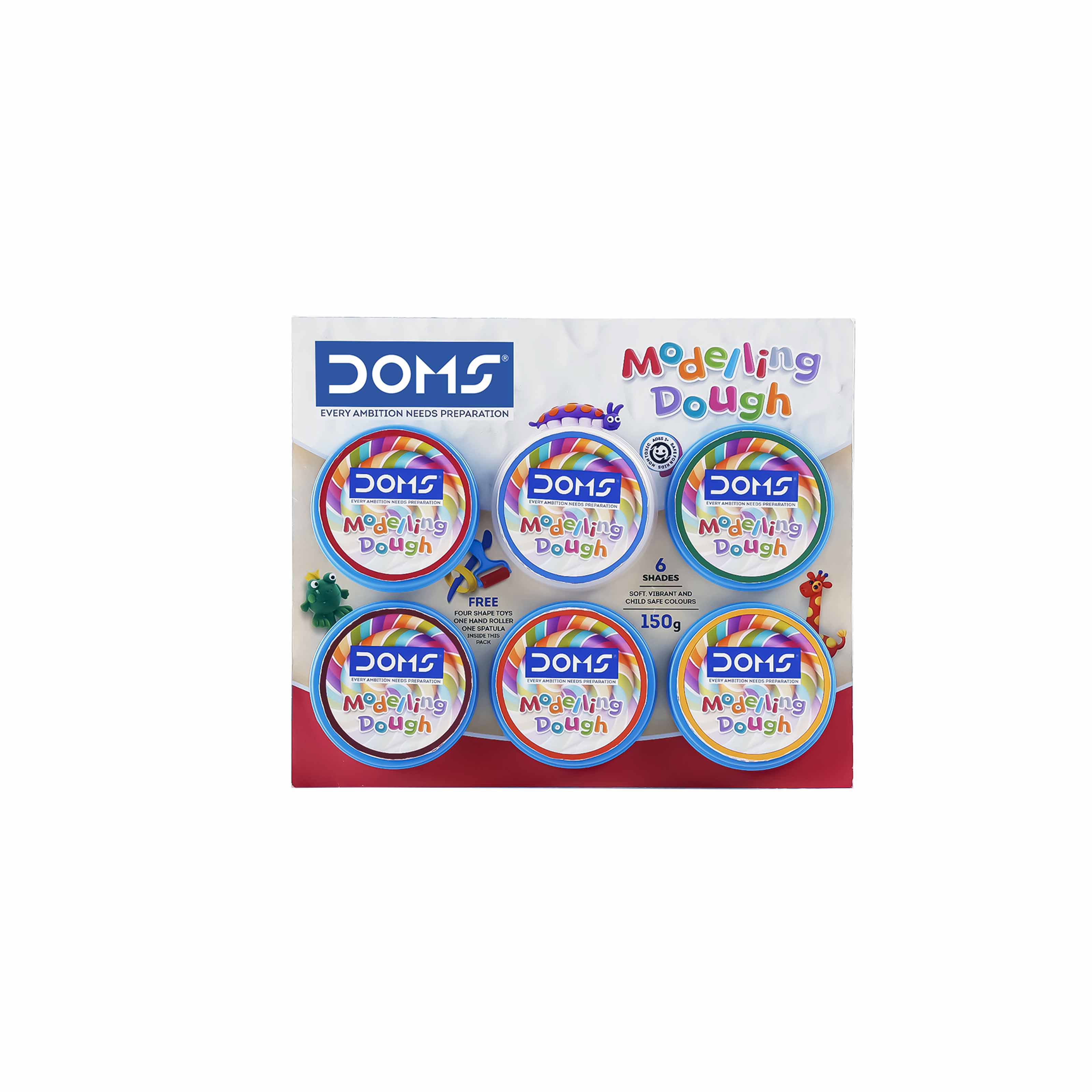 DOMS Modelling Dough 6Shade 150g