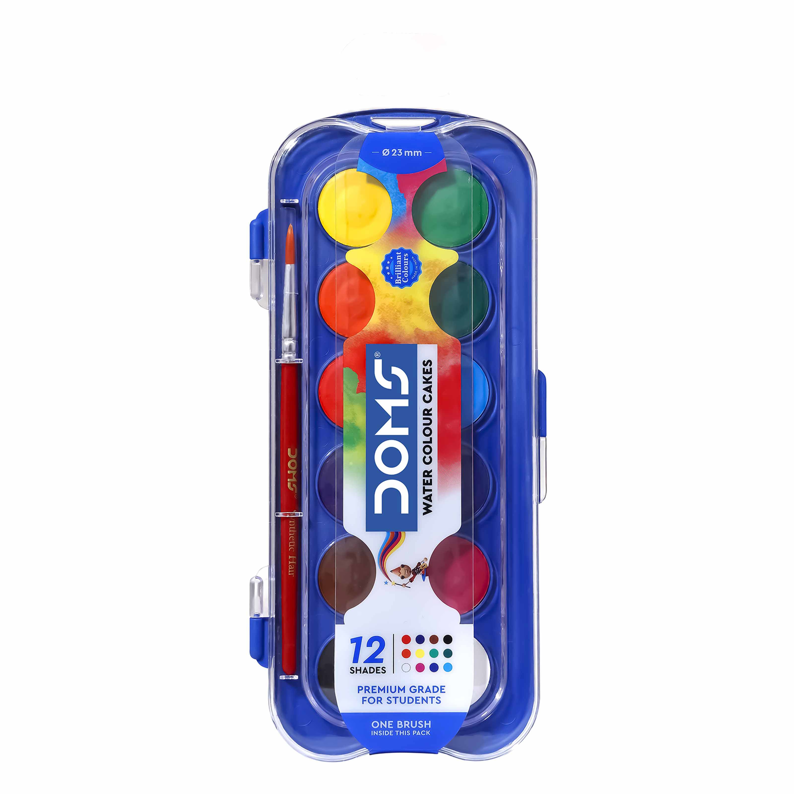 DOMS Watercolor Cakes  23mm 12 colors