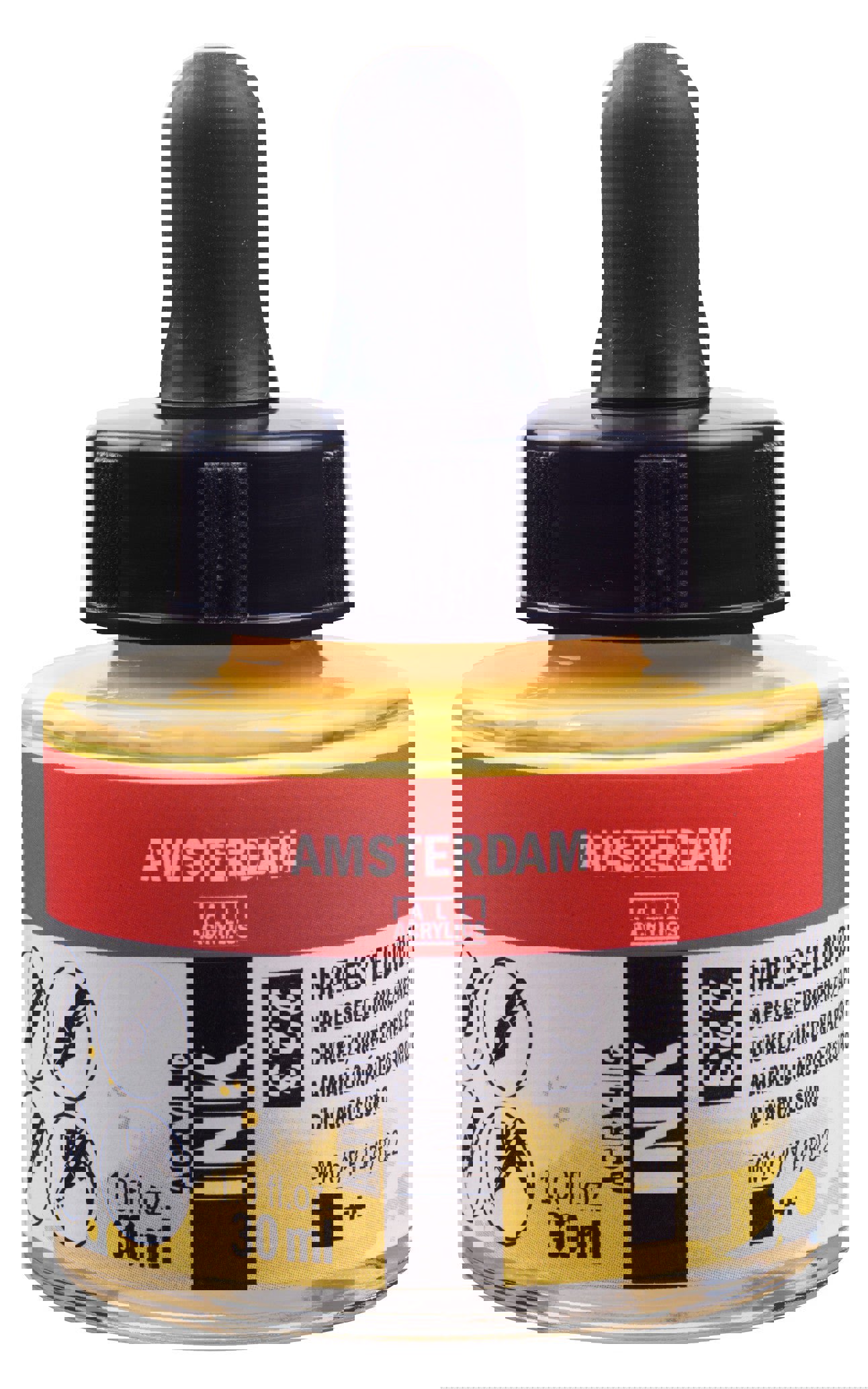 Amsterdam Acrylic Ink Bottle 30 ml Naples Yellow Deep