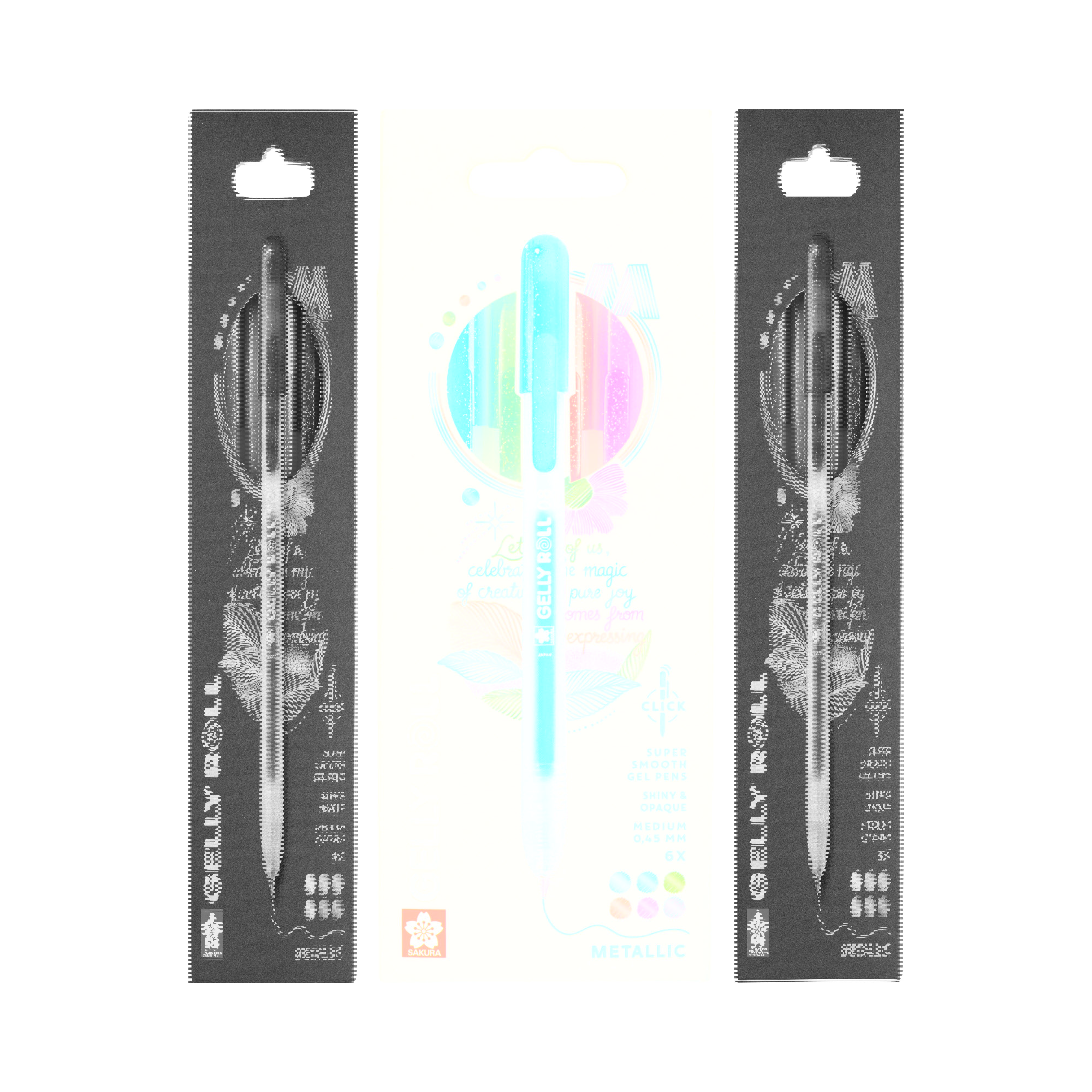 Sakura Gelly Roll Metallic Retractable Gel Pens, 6-Pack 1 Set