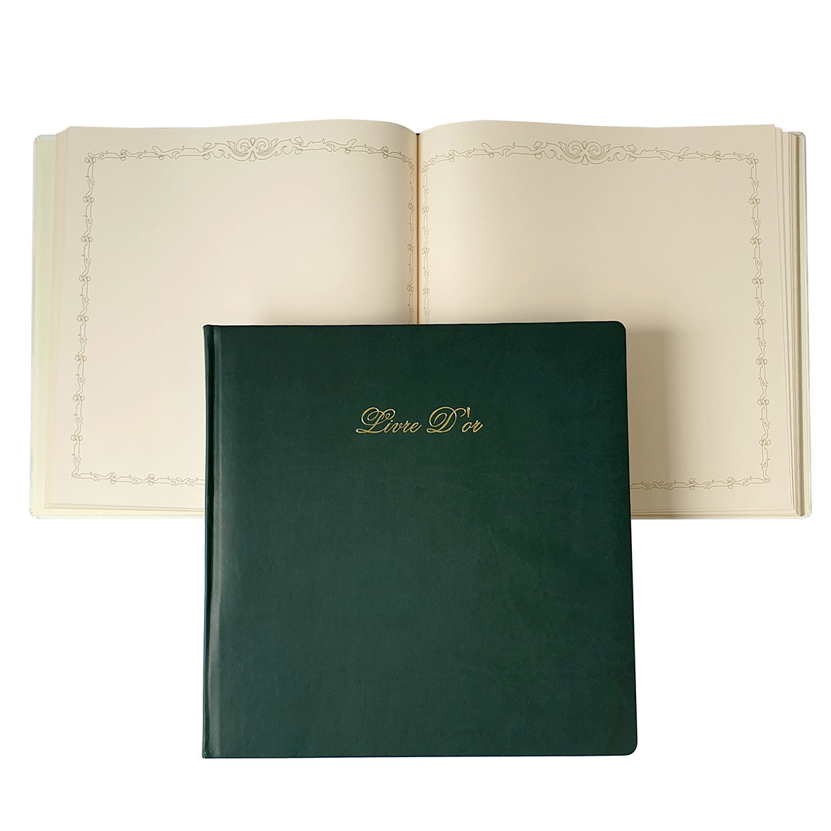 GOLD Book PU 100gsm Gilded 100sh 29x29cm D.Green