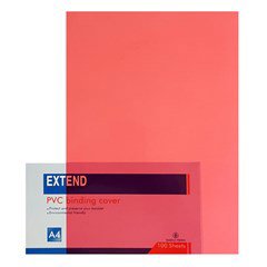EXTEND PVC transp.bind.cov.100sh- 200mic- A4 red