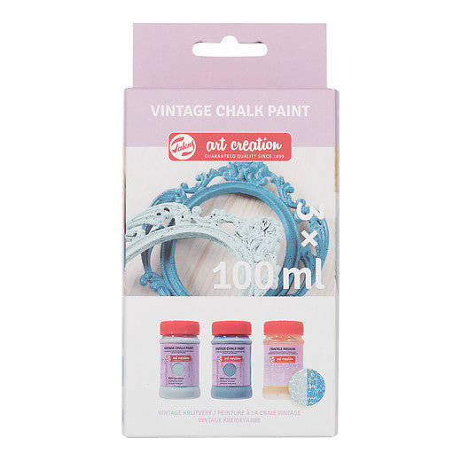 Talens Art Creation Vintage Chalk set Blues | 2 x 100 ml + crackle medium Multicolour