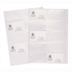 Business Card Punched Pocket PVC- A4- (1x20)