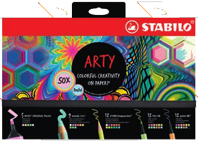 77/6-2-20 ARTY Mixed Pastelset 50pcs