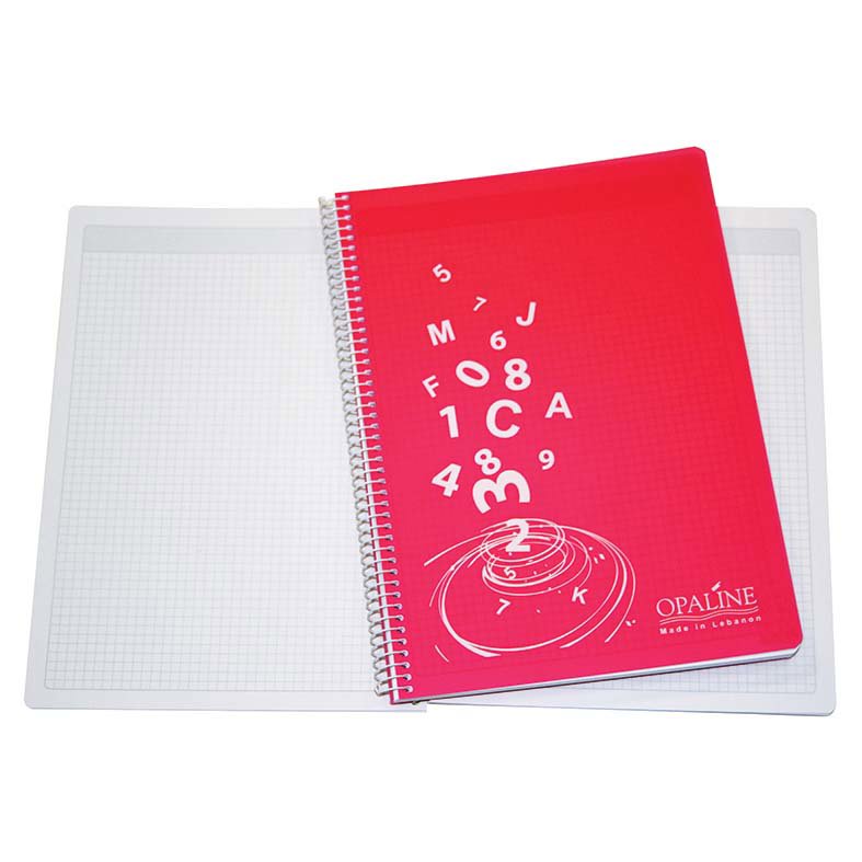 OPALINE Un Bk PP Spiral 70g Quad 96sh L/O A4 As