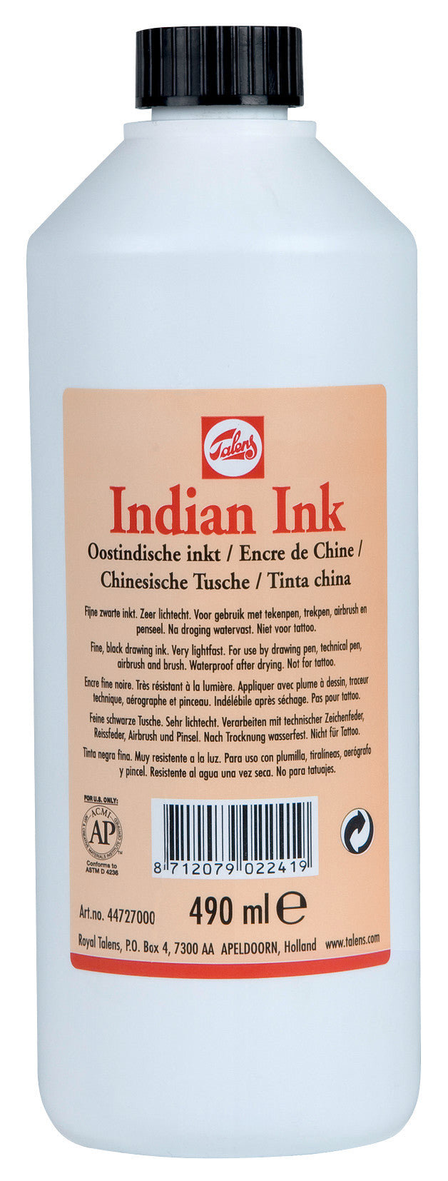 Talens Indian Ink Black 490 ml