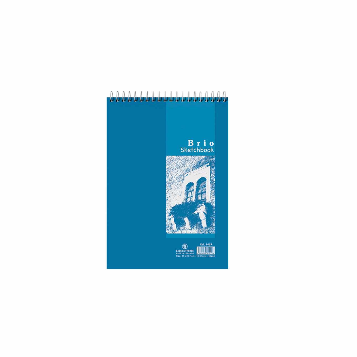 BRIO Sketch book 90g D/W- 16sh- A4