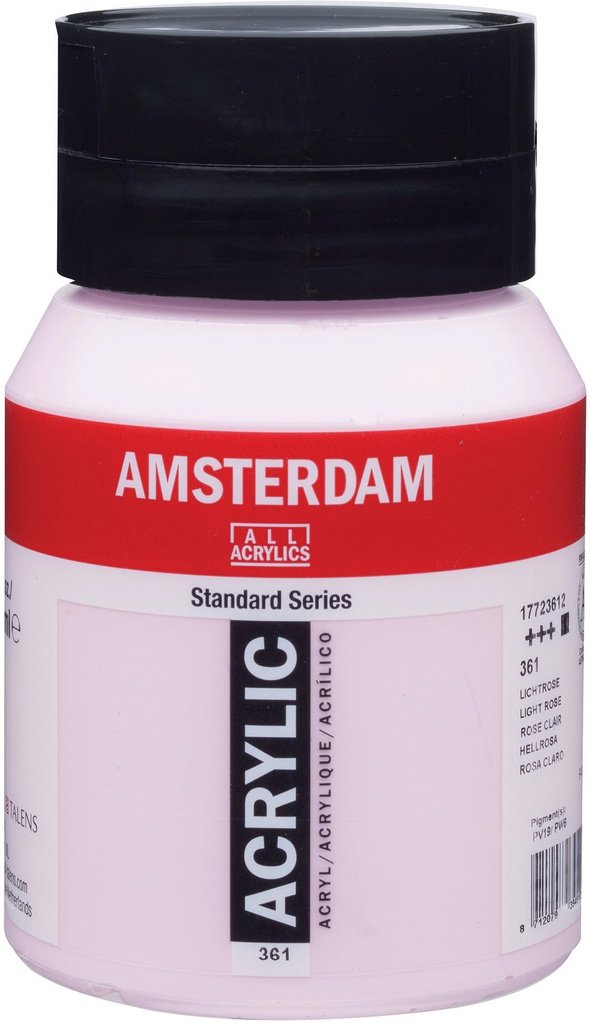 Amsterdam Standard Series Acrylic Jar 500 ml Light Rose