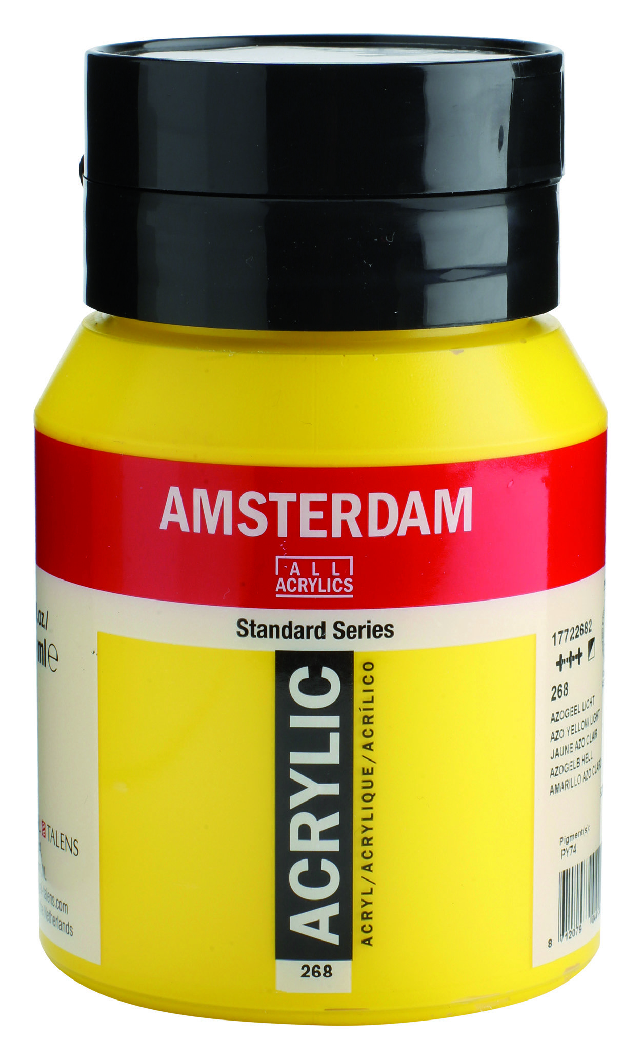 Amsterdam Standard Series Acrylic Jar 500 ml Azo Yellow Light