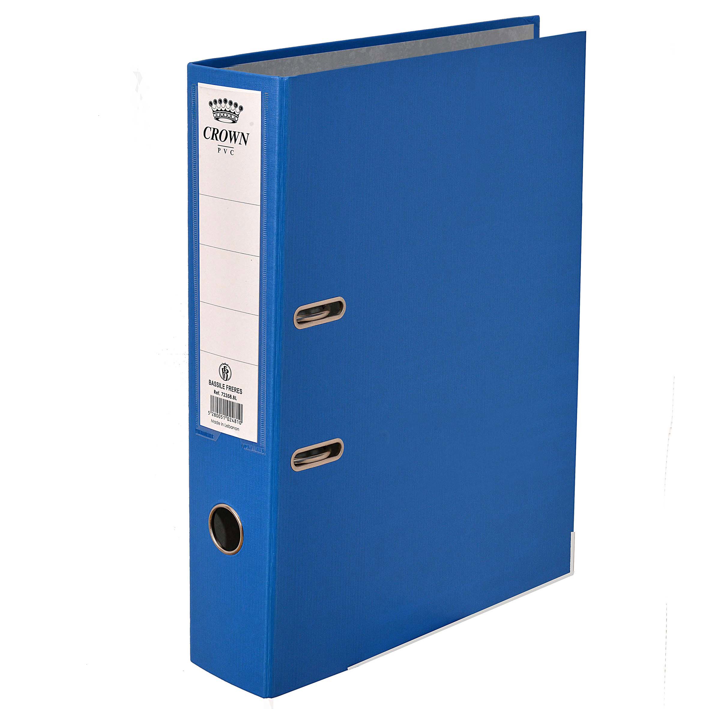 CROWN Letter-file PP 8cm FC Blue