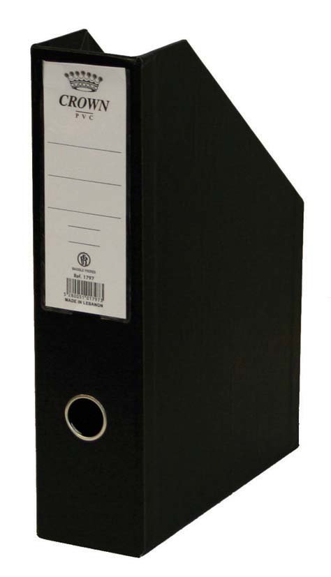 CROWN Magazine Box PVC 31x23x07cm- Black