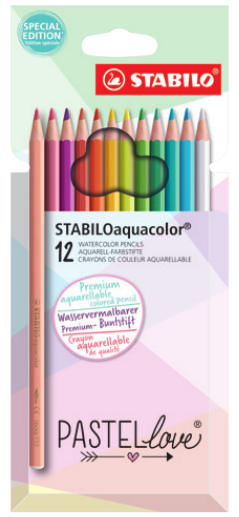 1612/7 Aquacolor Pastellove Wallet 12pcs