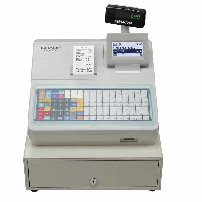 Cash Register , Built-in SD Card, 2000 SKU, White