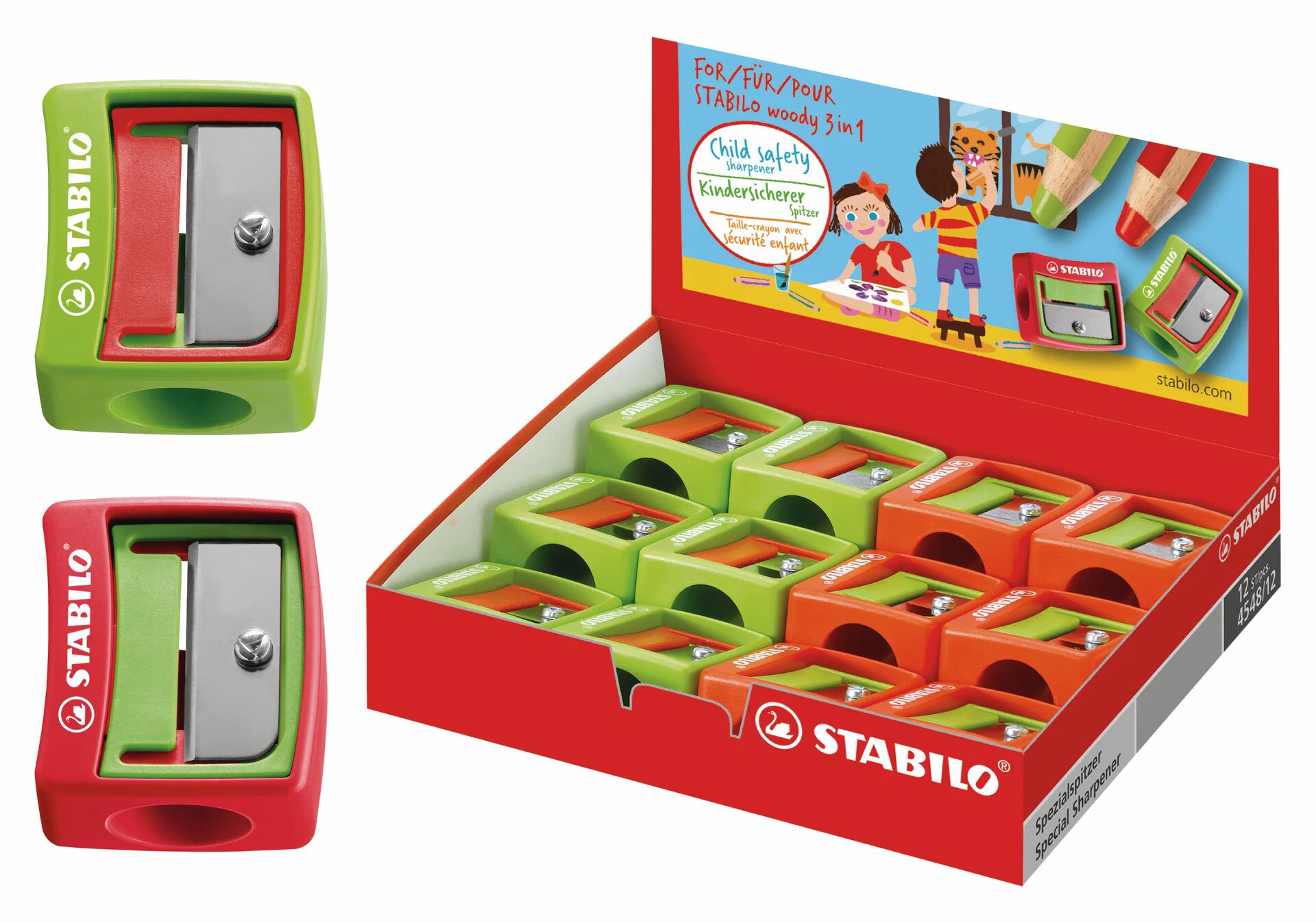 STABILO sharpener for woody 3 in 1 and extra-thick pencils Thumbnail