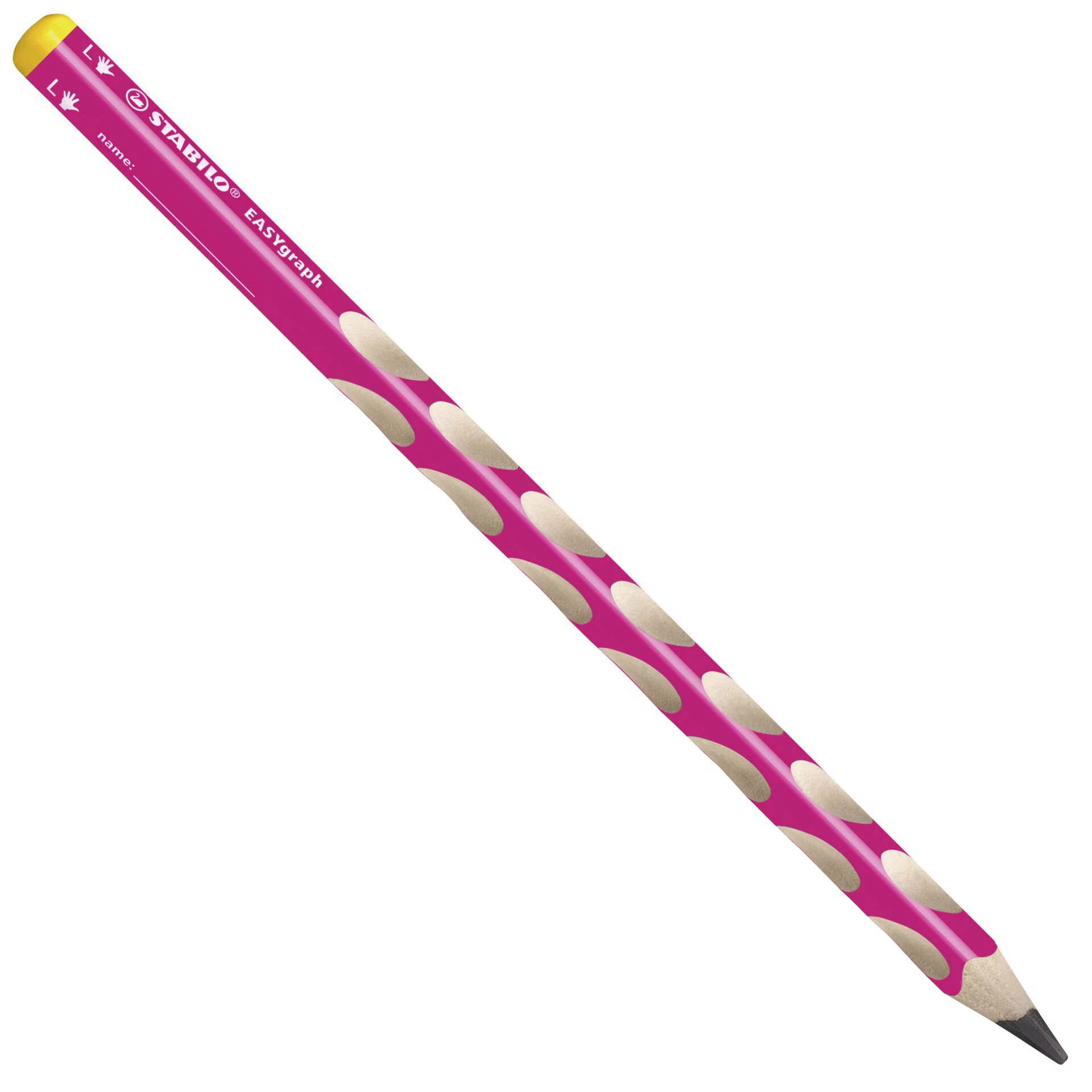 STABILO EASYgraph ergonomic Graphite Pencil HB, left-handed, pink, set of 6 Thumbnail