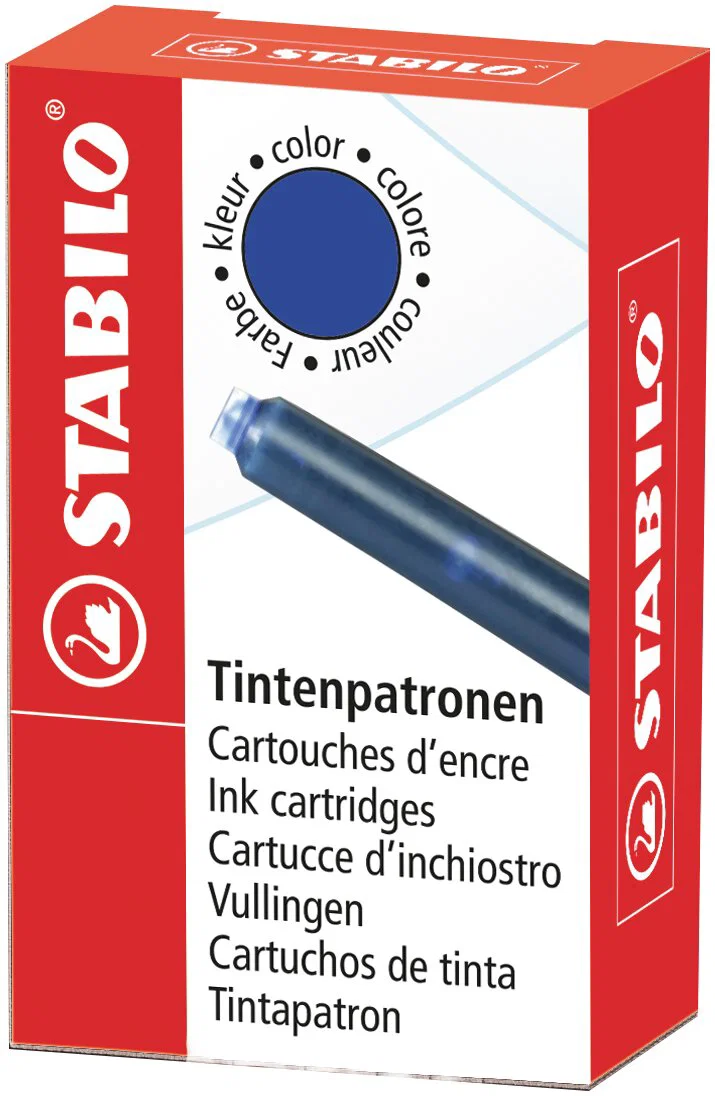 STABILO Patrone Box of 6 blue erasable ink cartridges Thumbnail