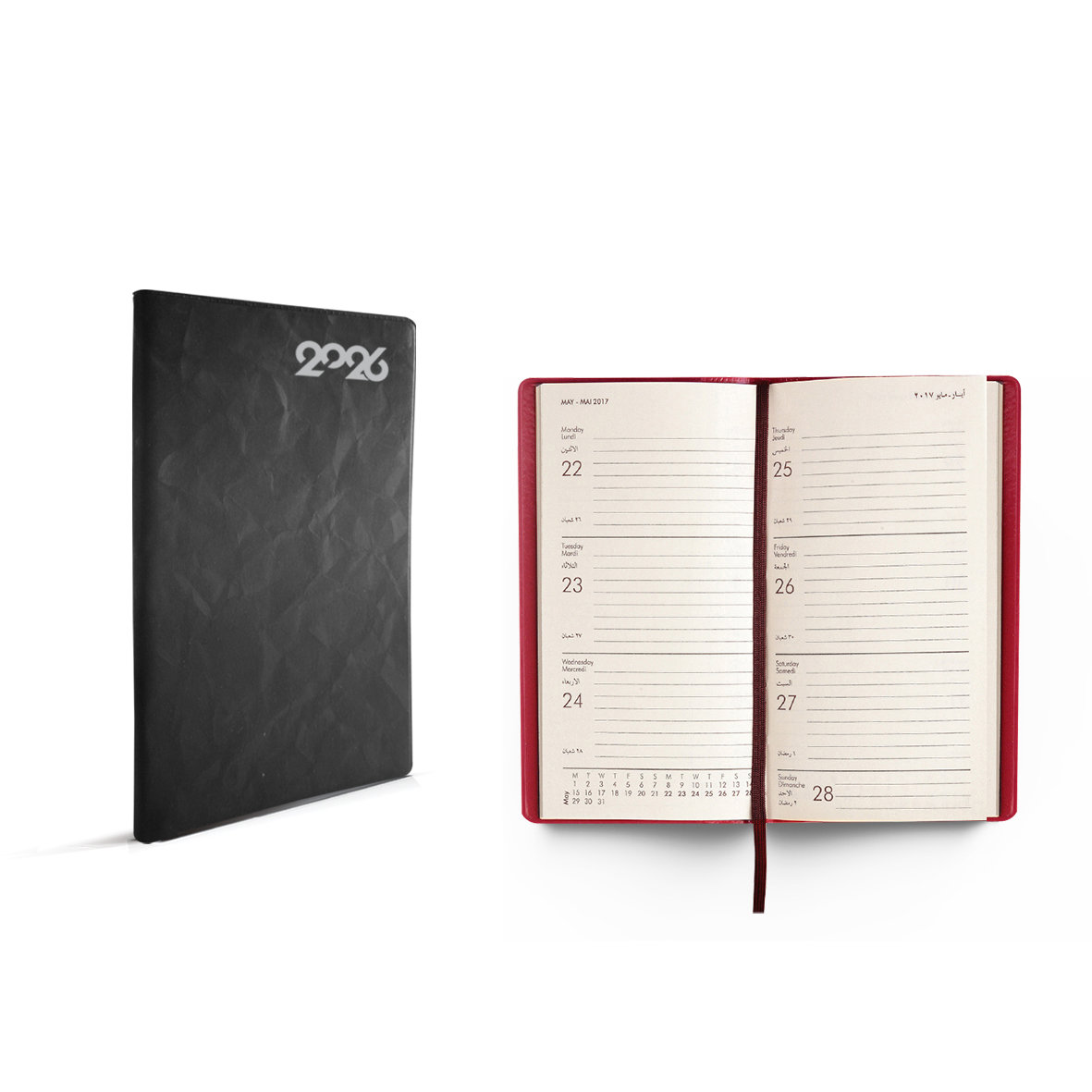 2026 Weekly Pocket Diary PVC cover L/O 9x15cm