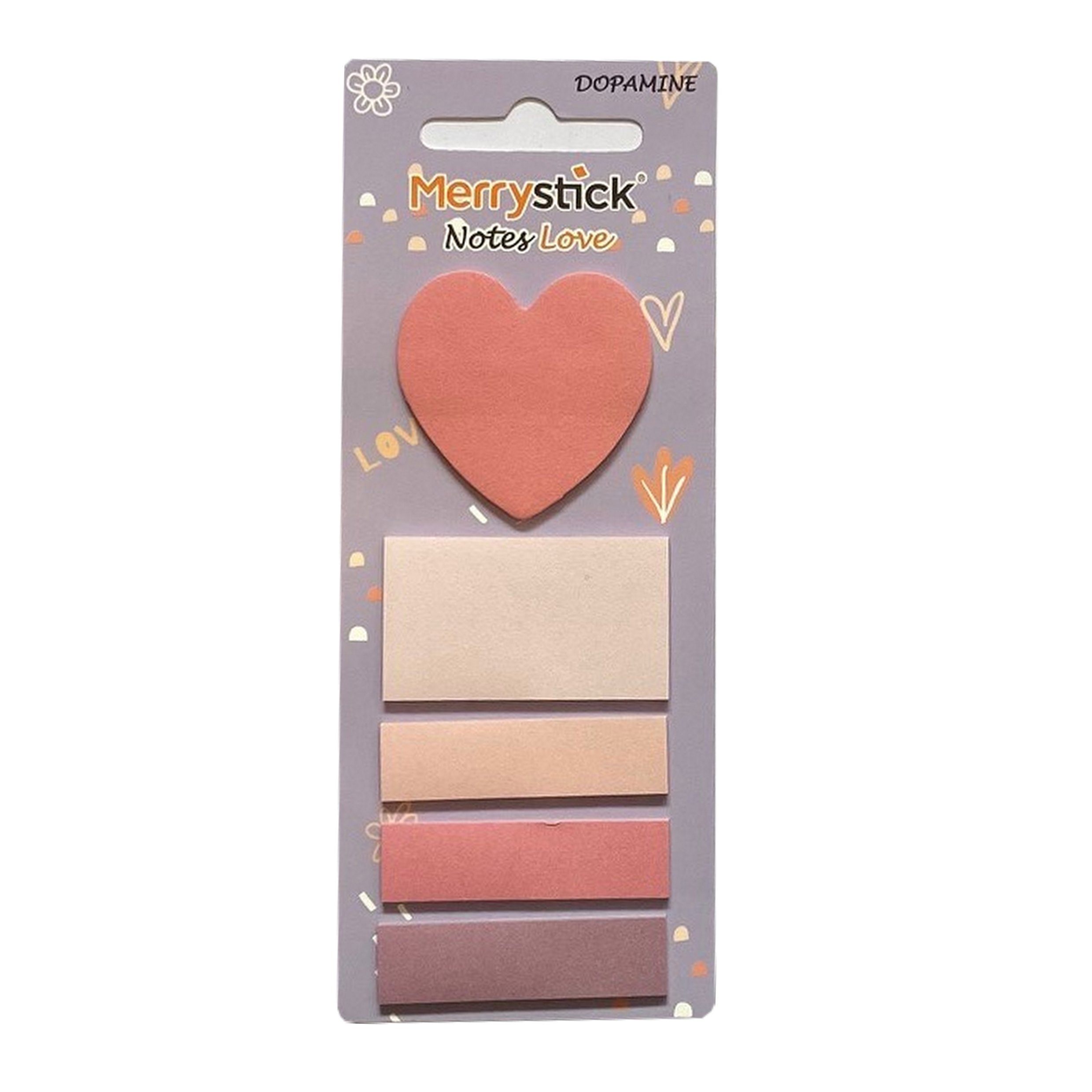 Sticky notes pad 5X20sh 3X45X12MM Heart Pink
