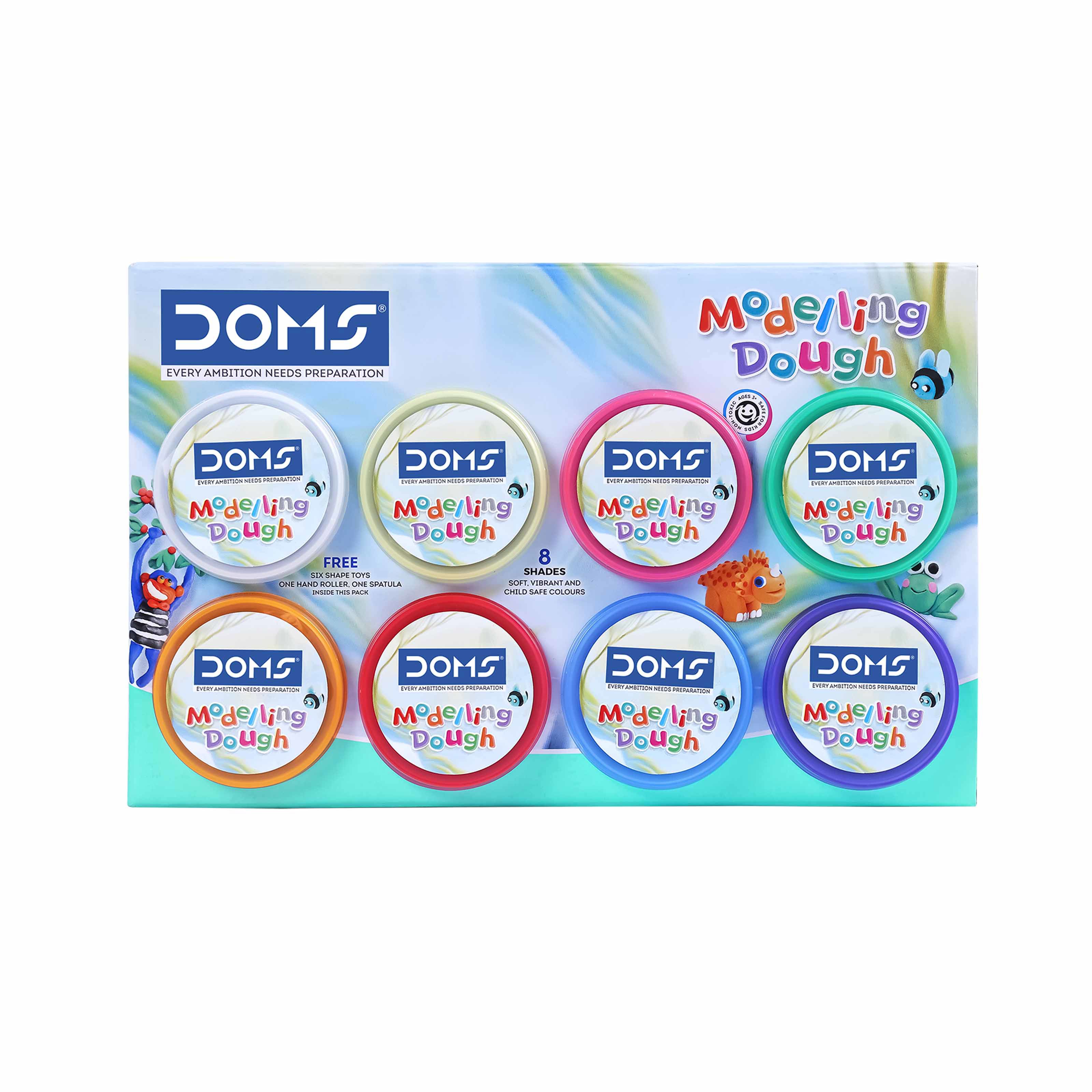 DOMS Modelling Dough 8 Shades 200gsm