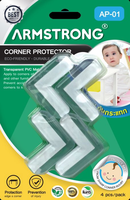 PVC Corner Protector - Right Angle Square (1x4 Pac