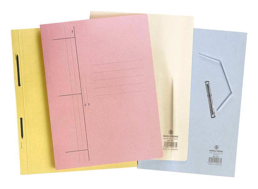 Flap File Bristol 240g-FC-w/Fastener 8cm White