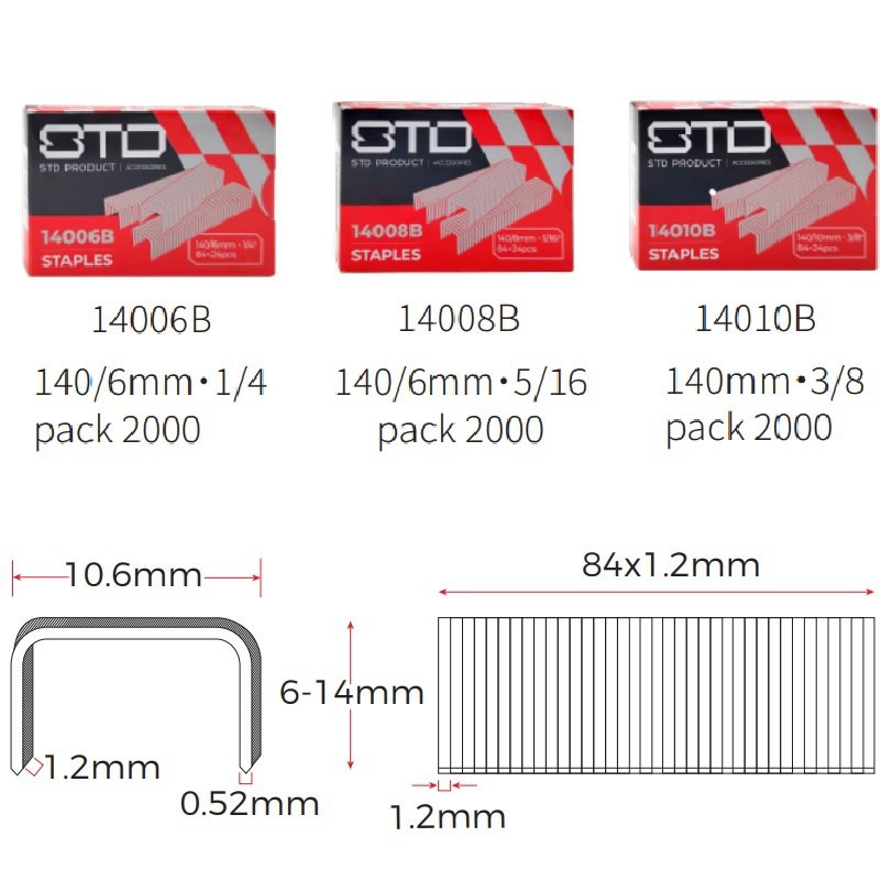 STD Staples Heavy Duty No. 140/10 ( 2000 Pcs )