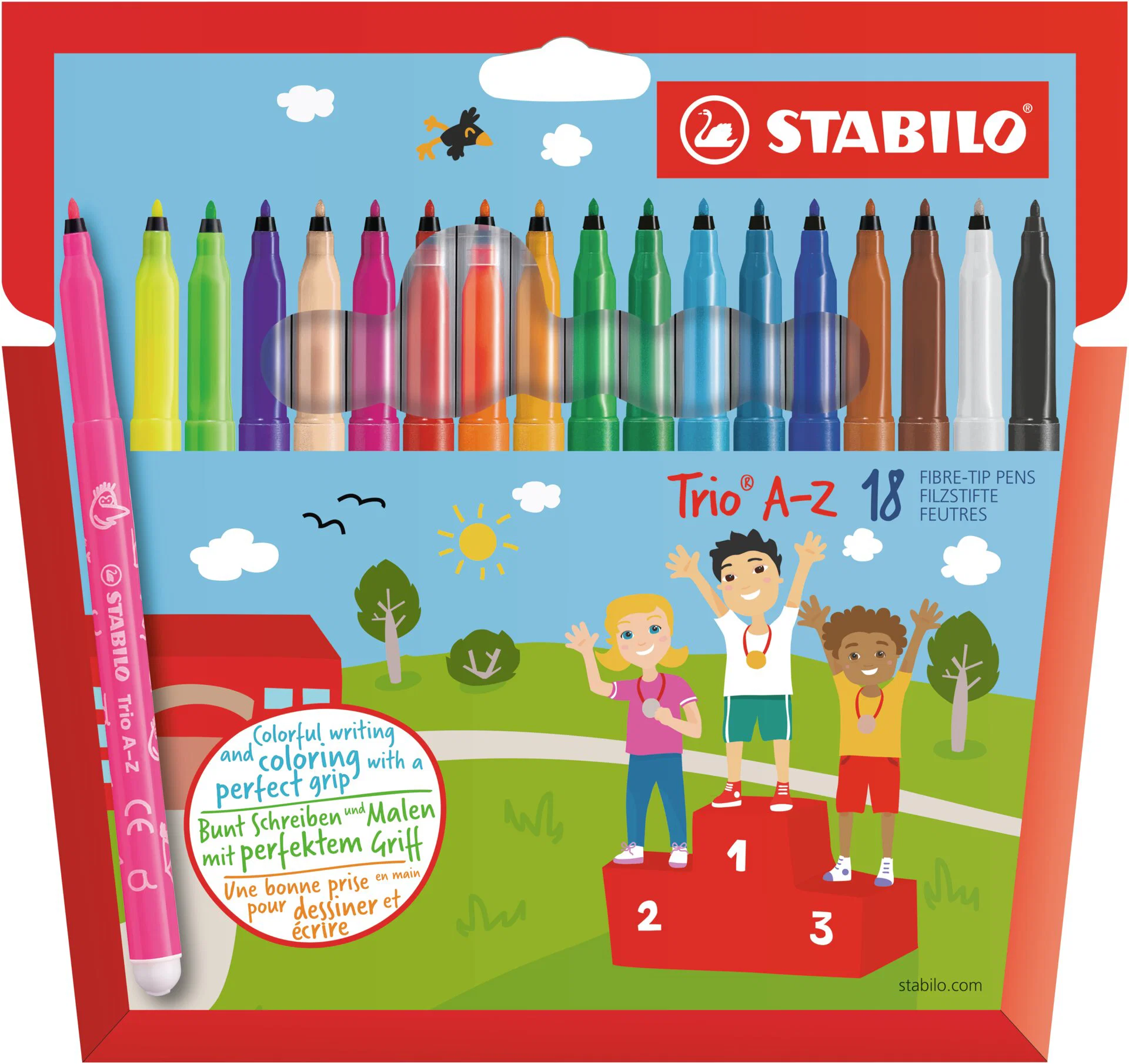 Trio A-Z 18pcs fibre pen wallet Thumbnail