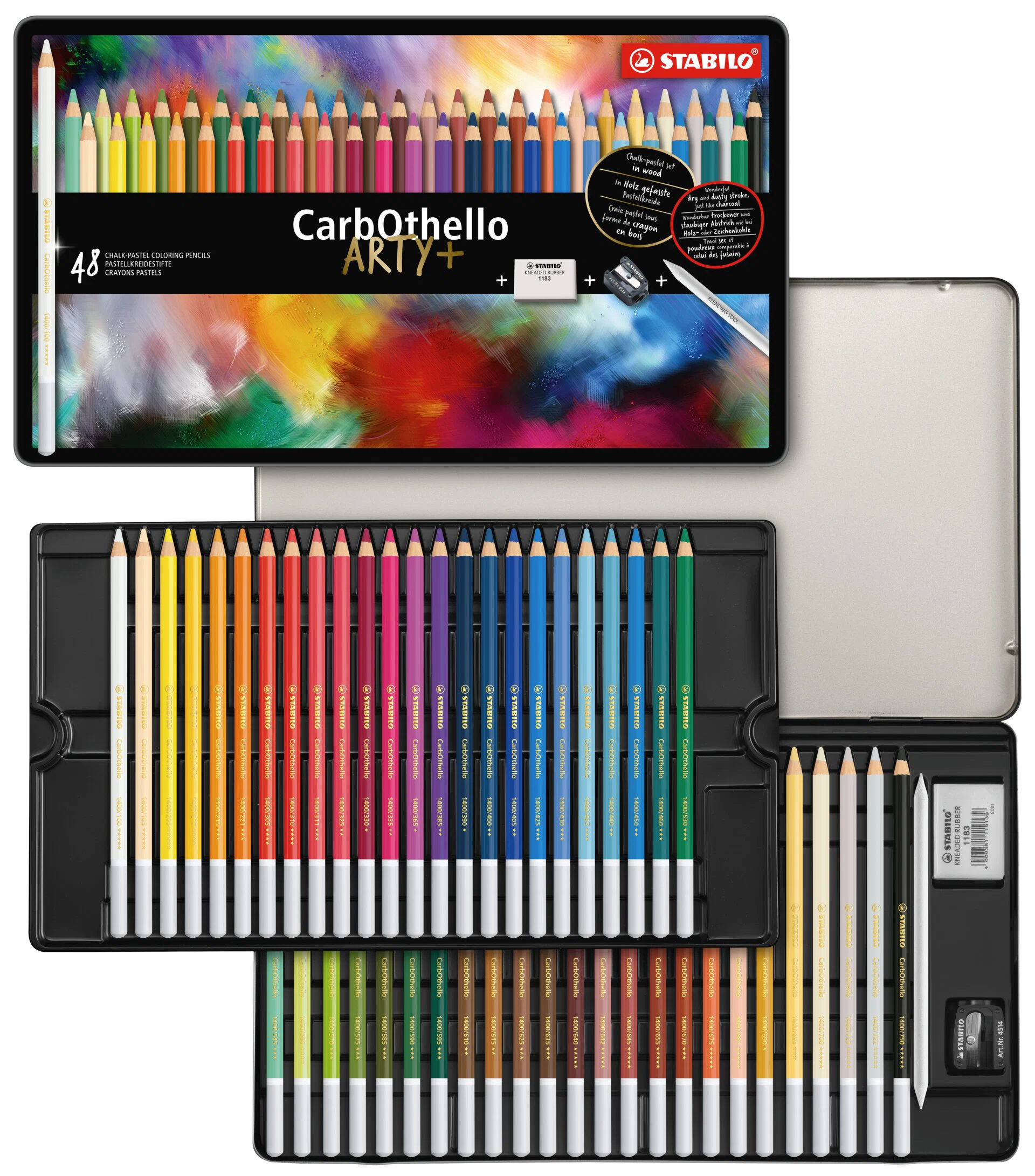 CarbOthello Pencil Metal Box 48 colors Thumbnail