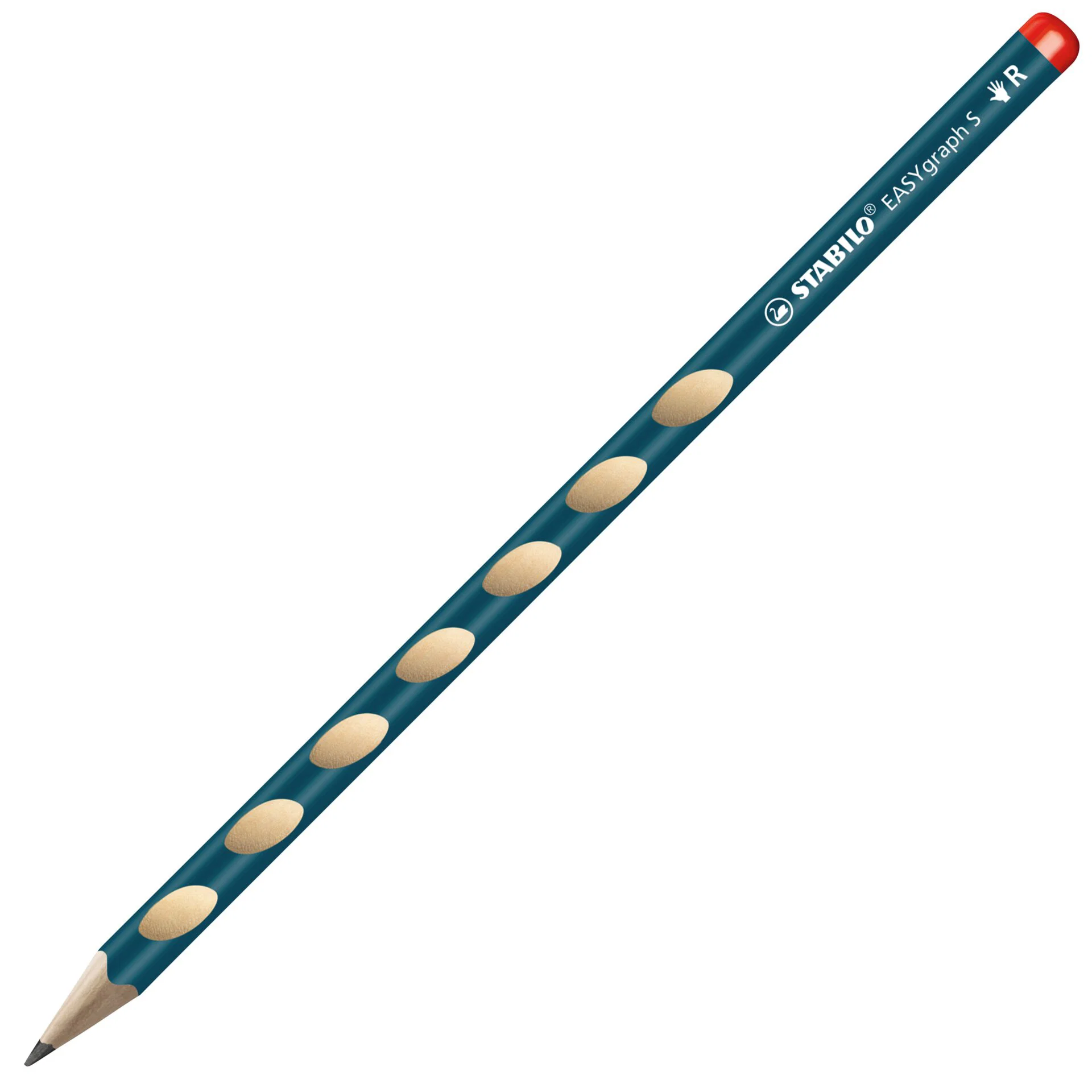 STABILO EASYgraph S ergonomic Graphite Pencil HB, right-handed, petrol, dozen Thumbnail