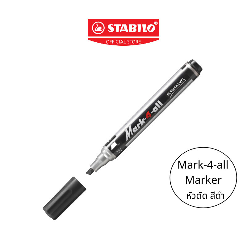 STABILO Mark-4-all Permanent Marker chisel tip, black