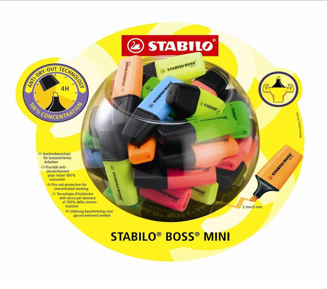 STABILO BOSS MINI Display Jar of 50 Highlighters Thumbnail