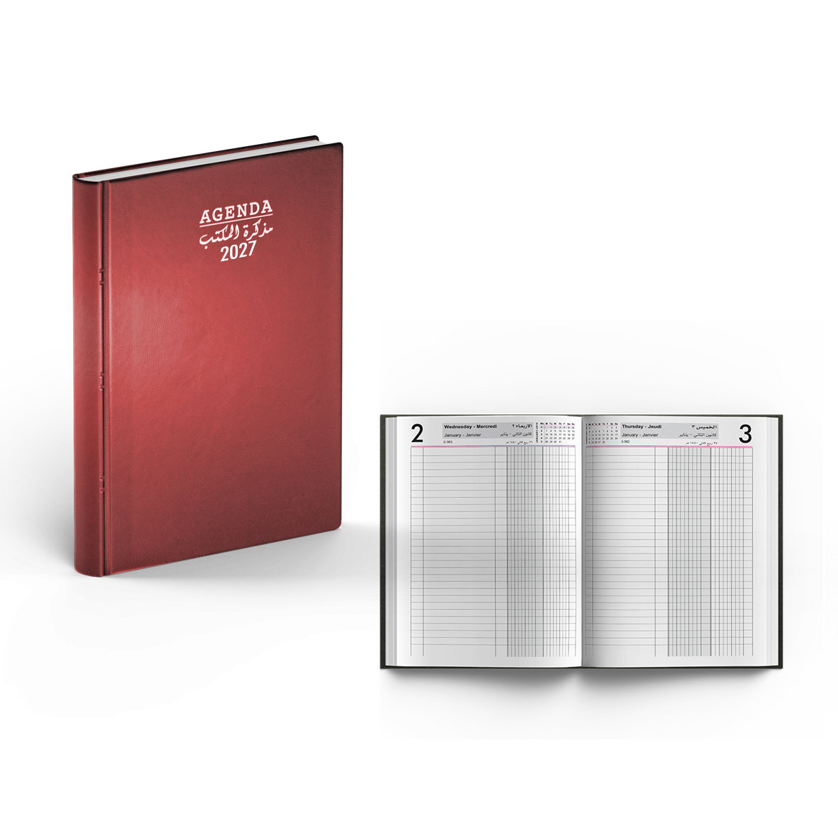 2027 Daily Diary PVC 2 Columns L/O B5