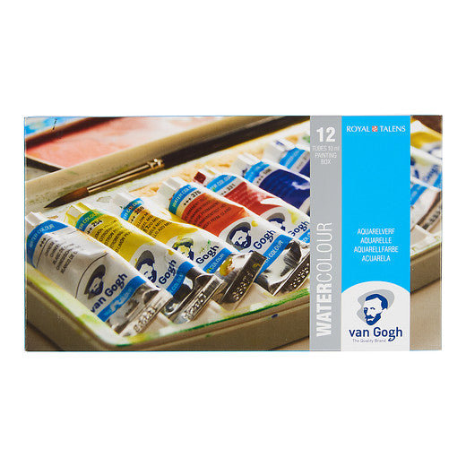 Van Gogh Watercolour plastic case set | 12 x 10 ml tubes Multicolour