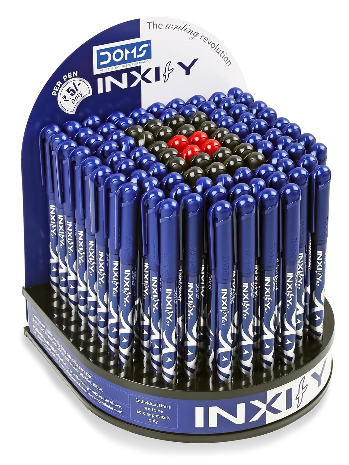DOMS Inxify Fine Tip Ball Pens - 100pcs Display