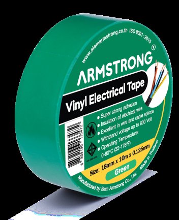 Electrical Tape Vinyl 120mic. 19mm x 10m Green