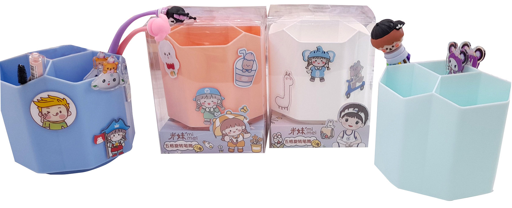 Pen holder Rotative Plastic assorted colors