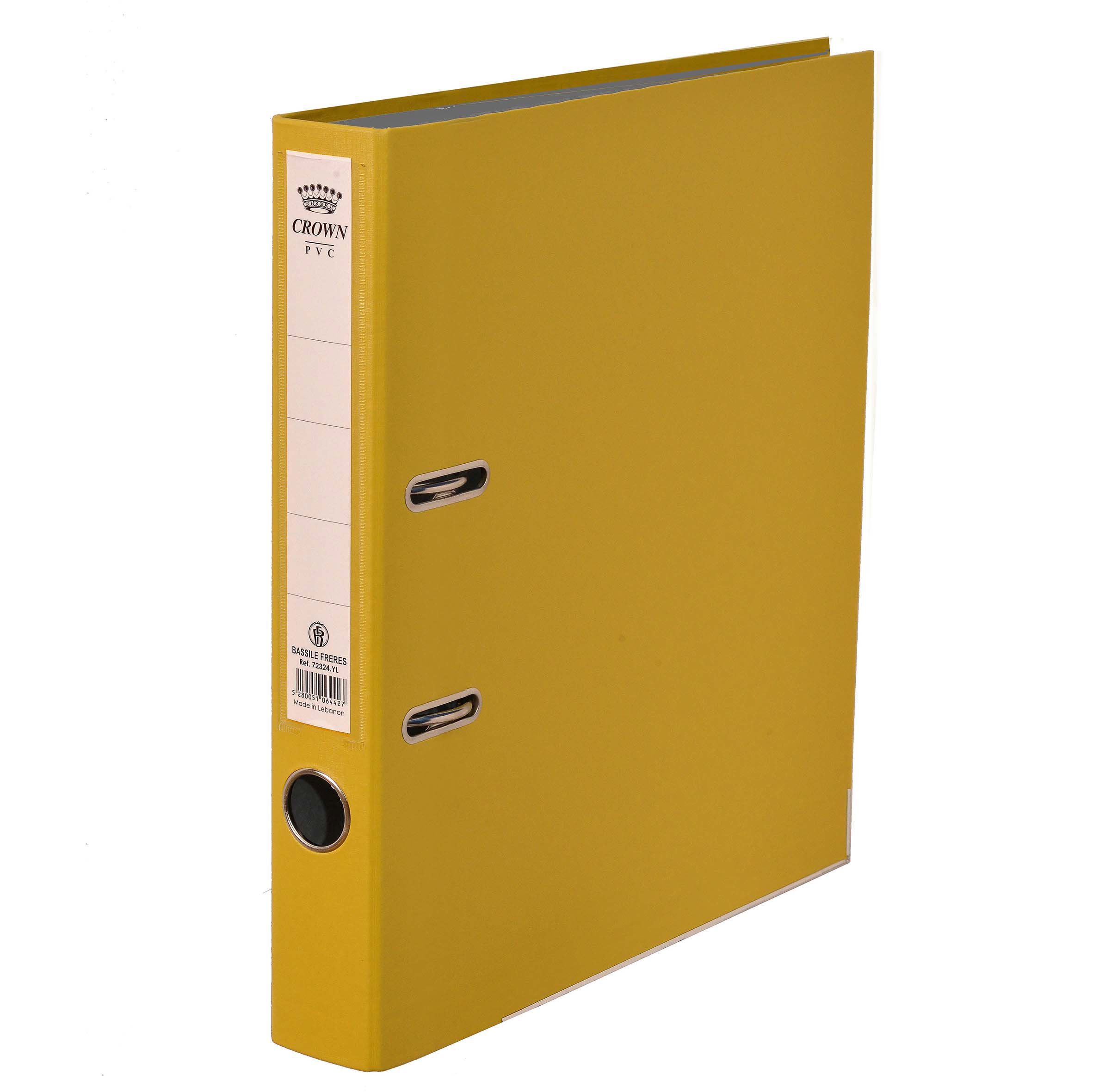 CROWN Letter-file PP 4cm A4 Yellow