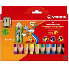 Stabilo woody 10 pcs wallet