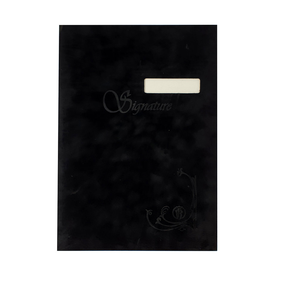 Signature Book 18 parts Velvet w/label-FC-Black