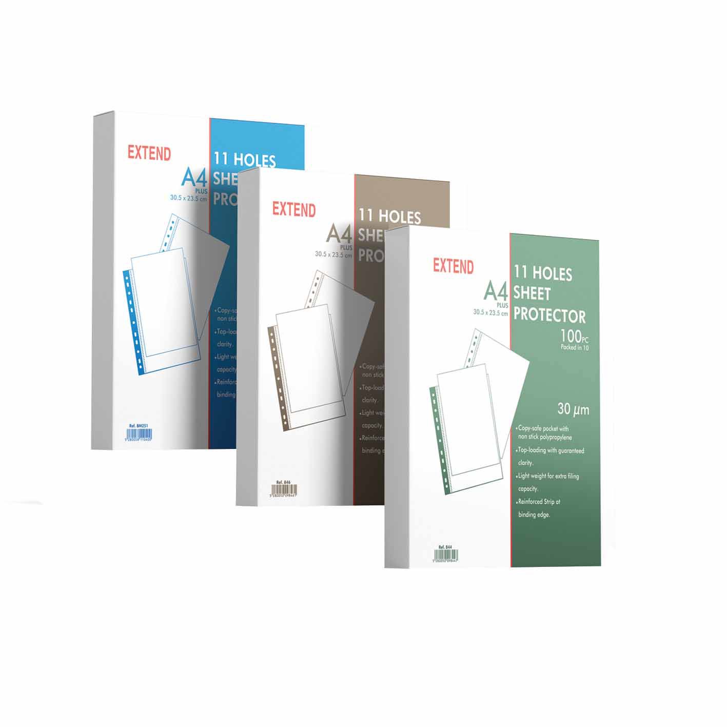 EXTEND 11holes 60mic. packed in 10- A4+- clear