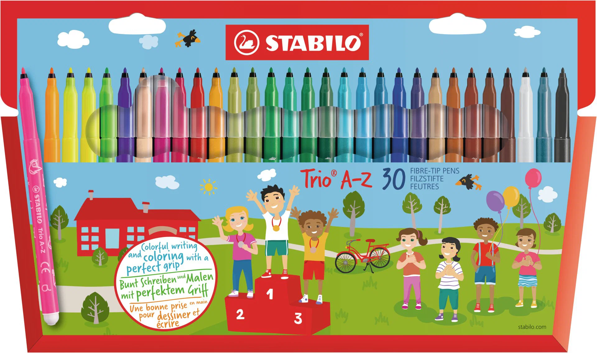 Stabilo Trio A-Z Fiber Pen Wallet 30 Pieces Thumbnail