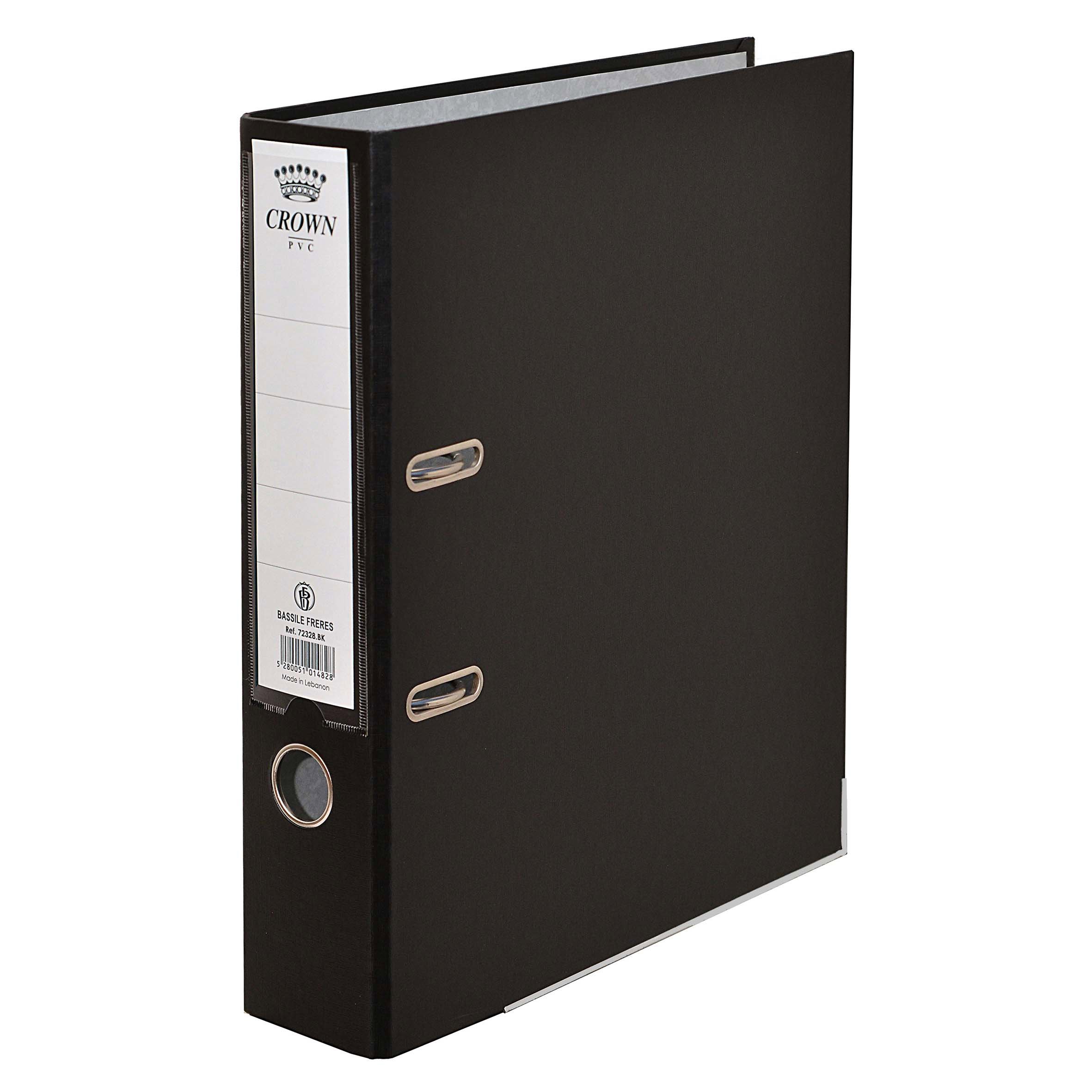 CROWN Letter-file PP 8cm A4 Black