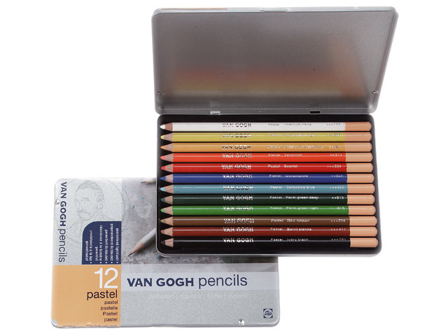 VG PASTEL PENC.SET METAL 12