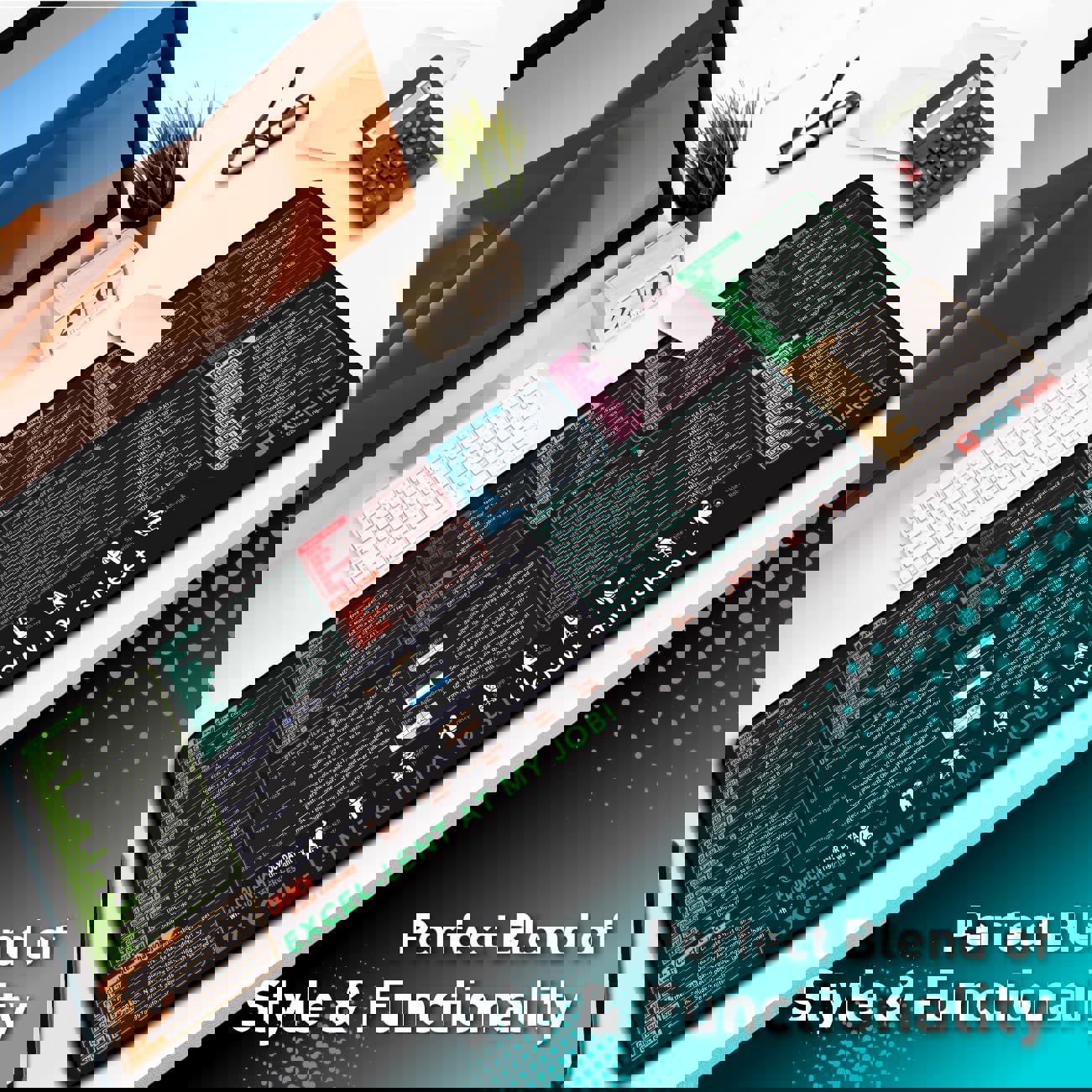 Desk Mat/Mouse Pad Excel shortcuts 80x30x 0.3 cm Thumbnail