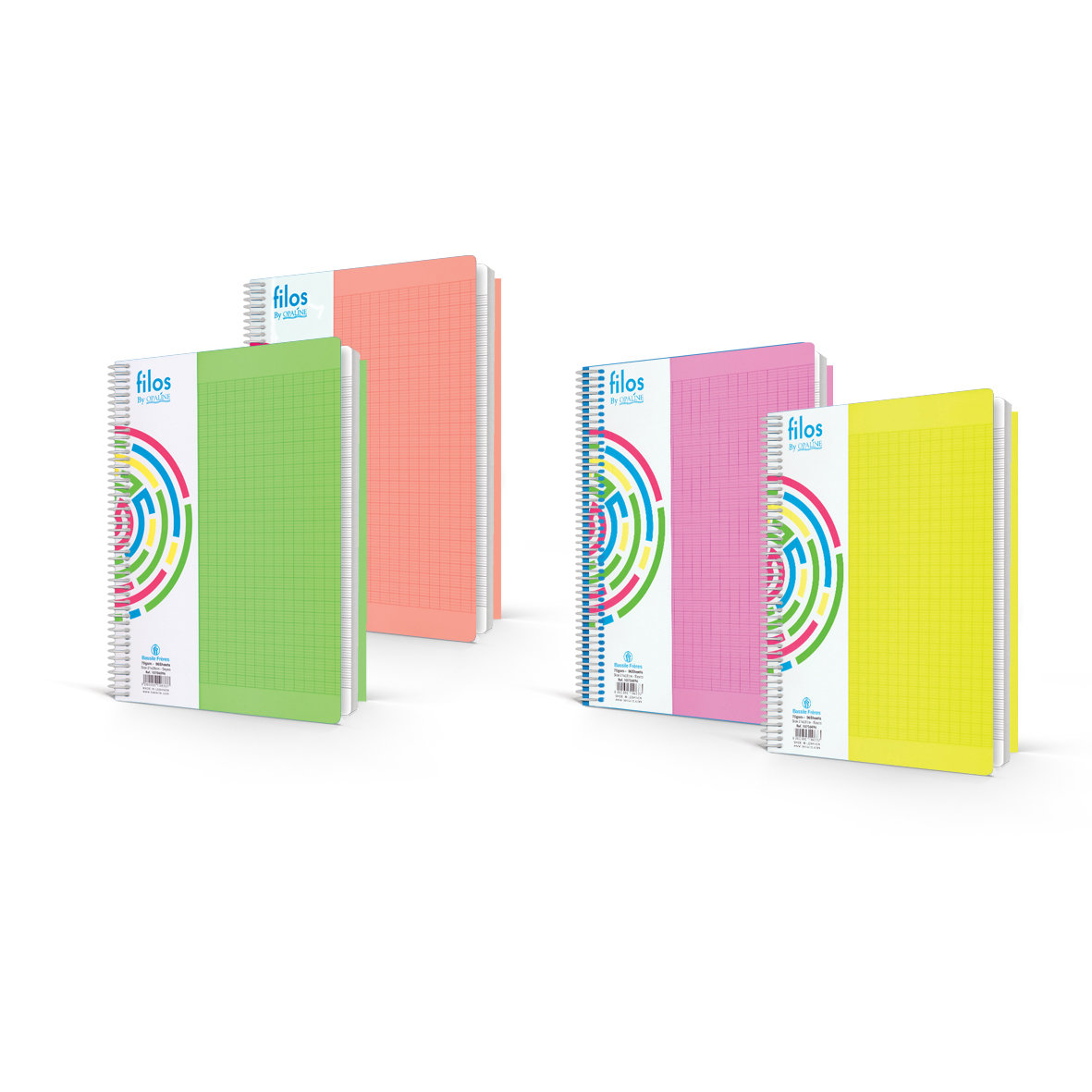 genio Filos University Book Seyes, 96 Sheets, 21 x 28 cm, Left/Right Opening, Fluorescent